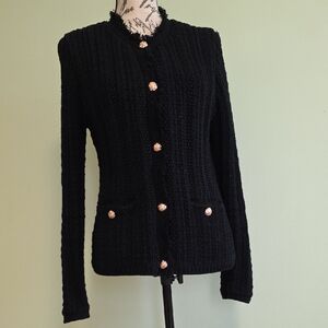 Express Black Outerwear with Gold Details